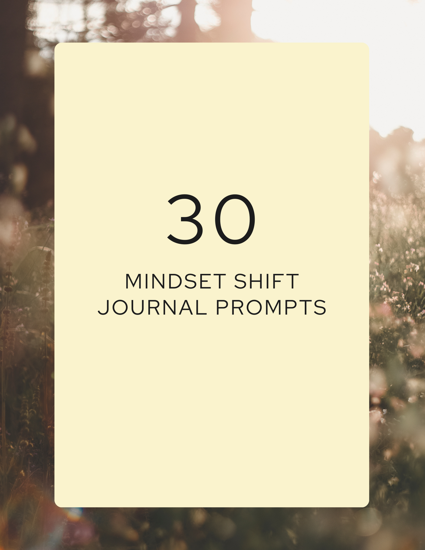 The Mindset Shift Journal and 30 Affirmations